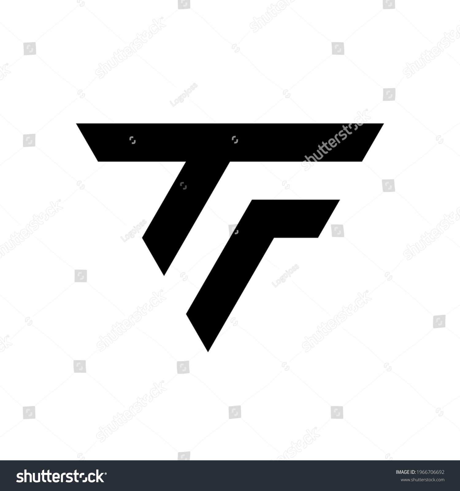 Letter Tf Initial Logo Design Template Stock Vector (Royalty Free ...