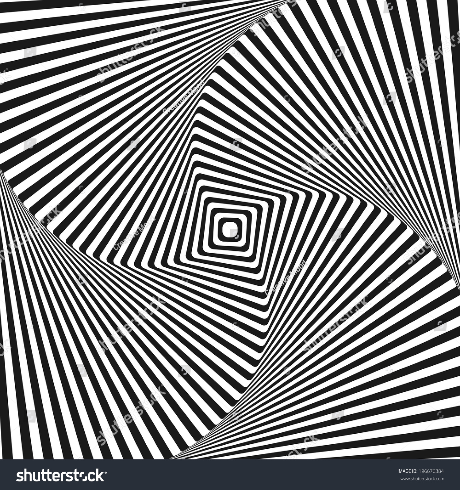 Optical Illusion Art Square Vector Background Stock Vector (Royalty ...