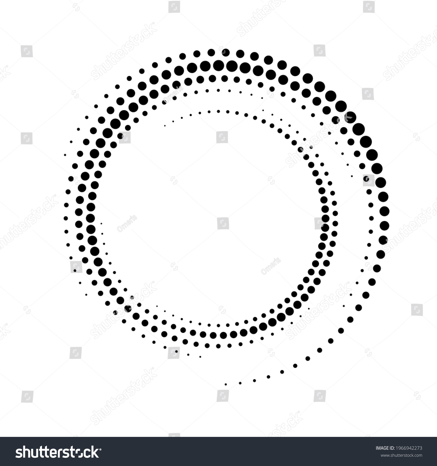 Circular Dot Frame Circle Border Effect Stock Vector (Royalty Free ...