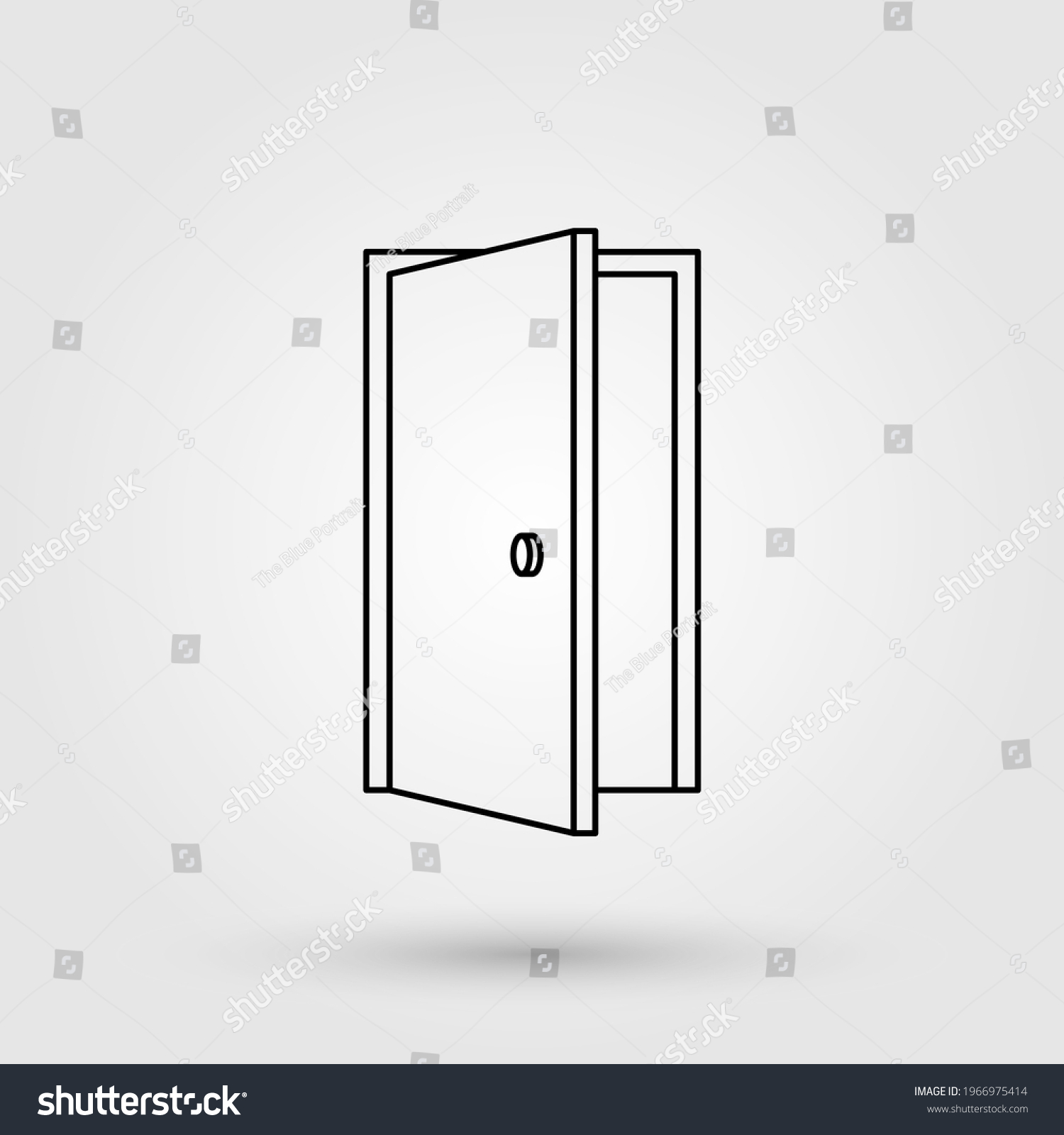 Open Door Icon House Office Door Stock Vector (royalty Free) 1966975414 