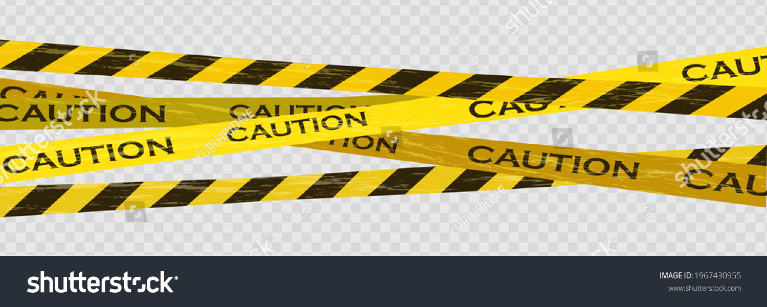 Caution Lines Isolated Warning Tapes Danger Stock Vector (Royalty Free ...