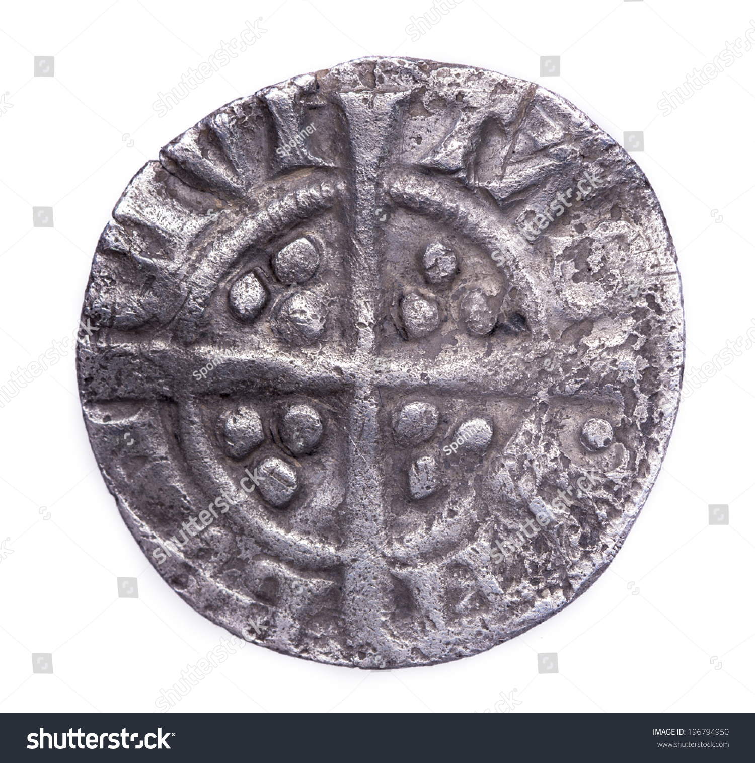 Hammered Silver Long Cross Penny Edward Stock Photo 196794950 | Shutterstock