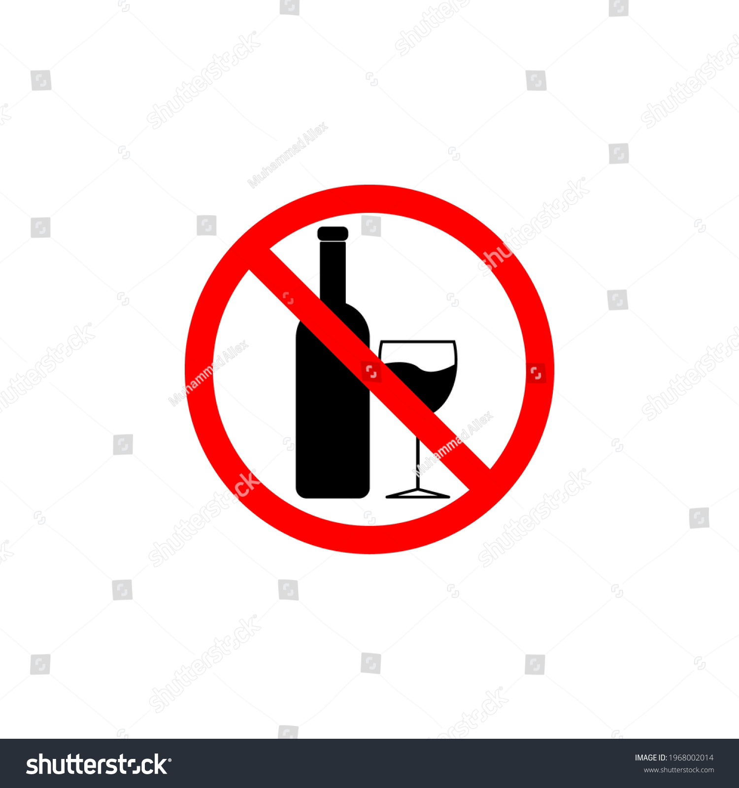 No Alcohol Illustration Vector Graphic No Stock Vector (Royalty Free ...