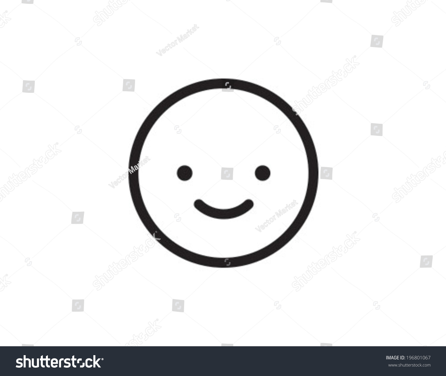 Smile Outline Icon Symbol Stock Vector (Royalty Free) 196801067 ...