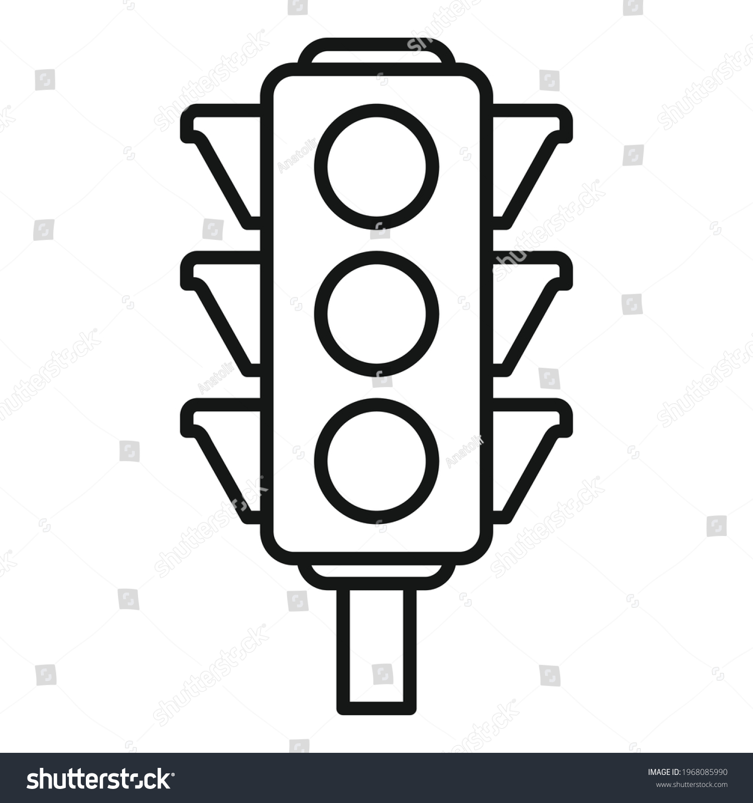 Trafic Lights Icon Outline Trafic Lights Stock Vector (Royalty Free ...