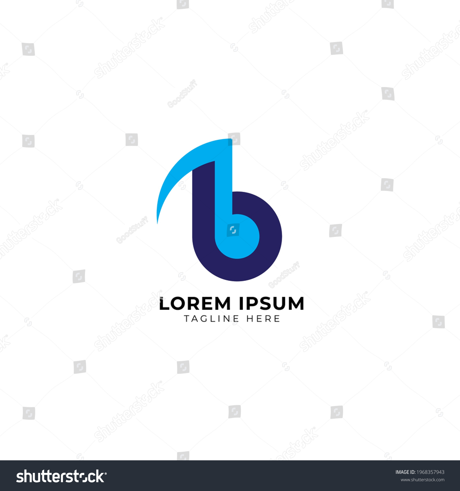 Letter B Alphabet Music Logo Design Stock Vector (Royalty Free ...