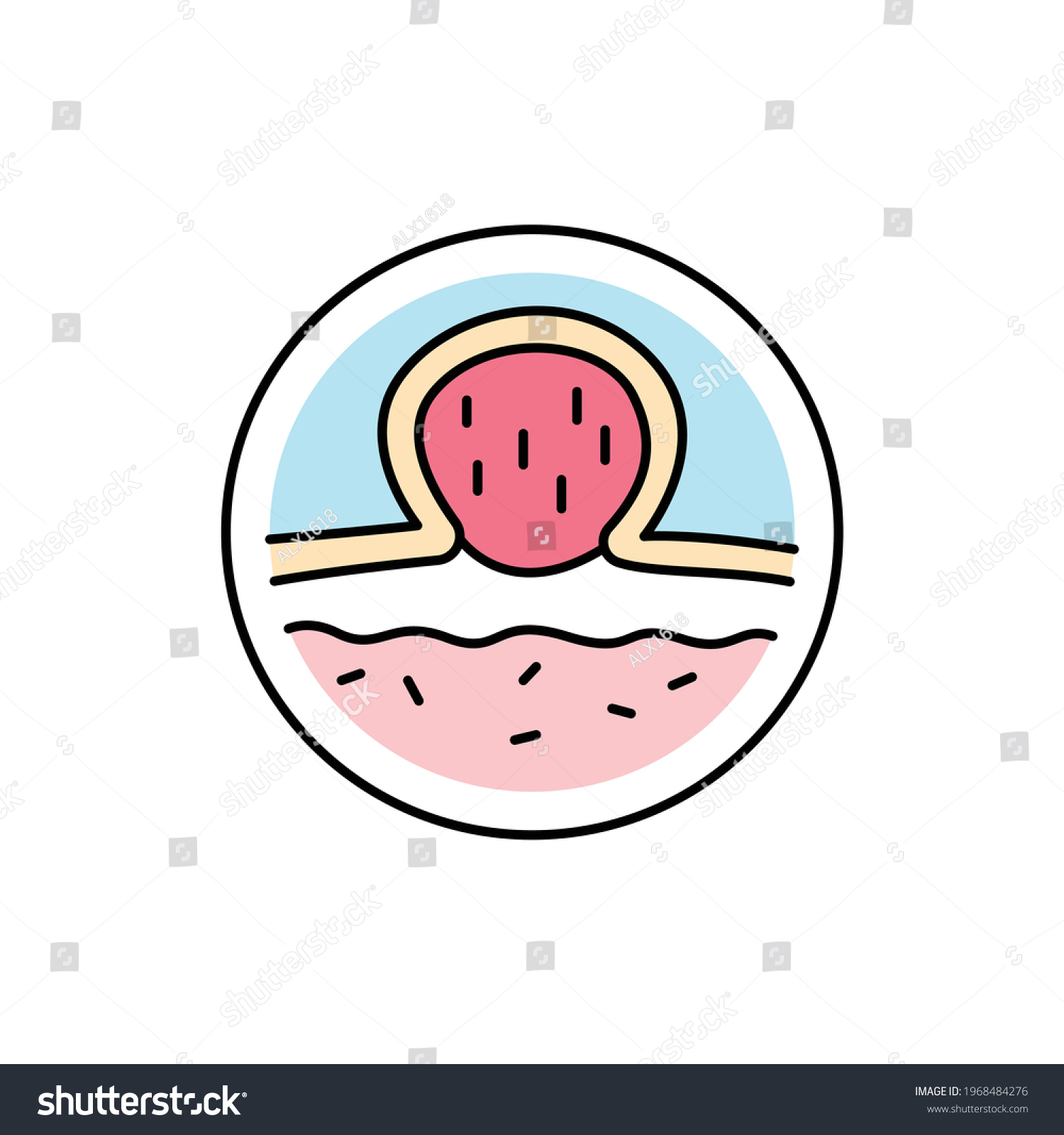 Pyogenic Granuloma Color Line Icon Dermatology Stock Vector (Royalty ...