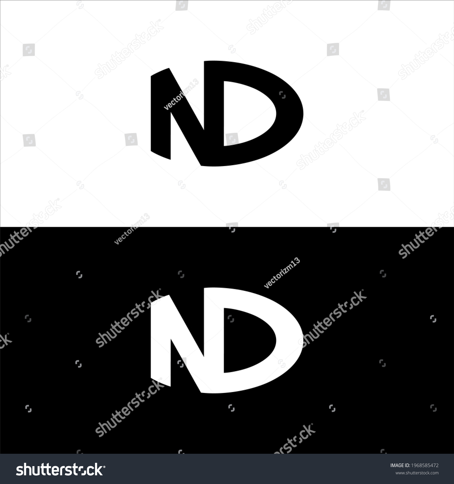 Nd Logo Design Symbol Sign Vector Stock Vector (Royalty Free ...