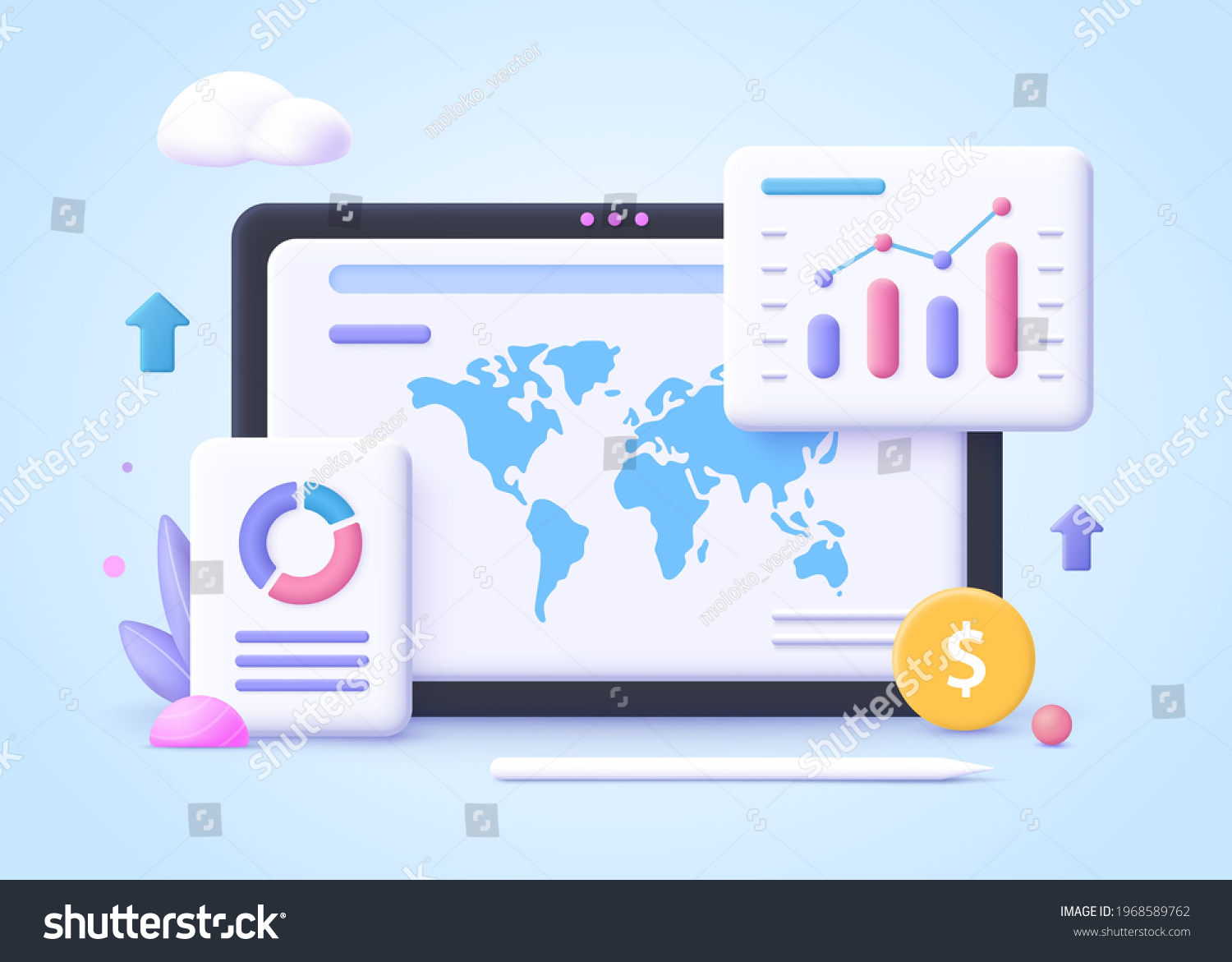 Concept Business Trend Trend Analysis Project Stock Vector (Royalty ...