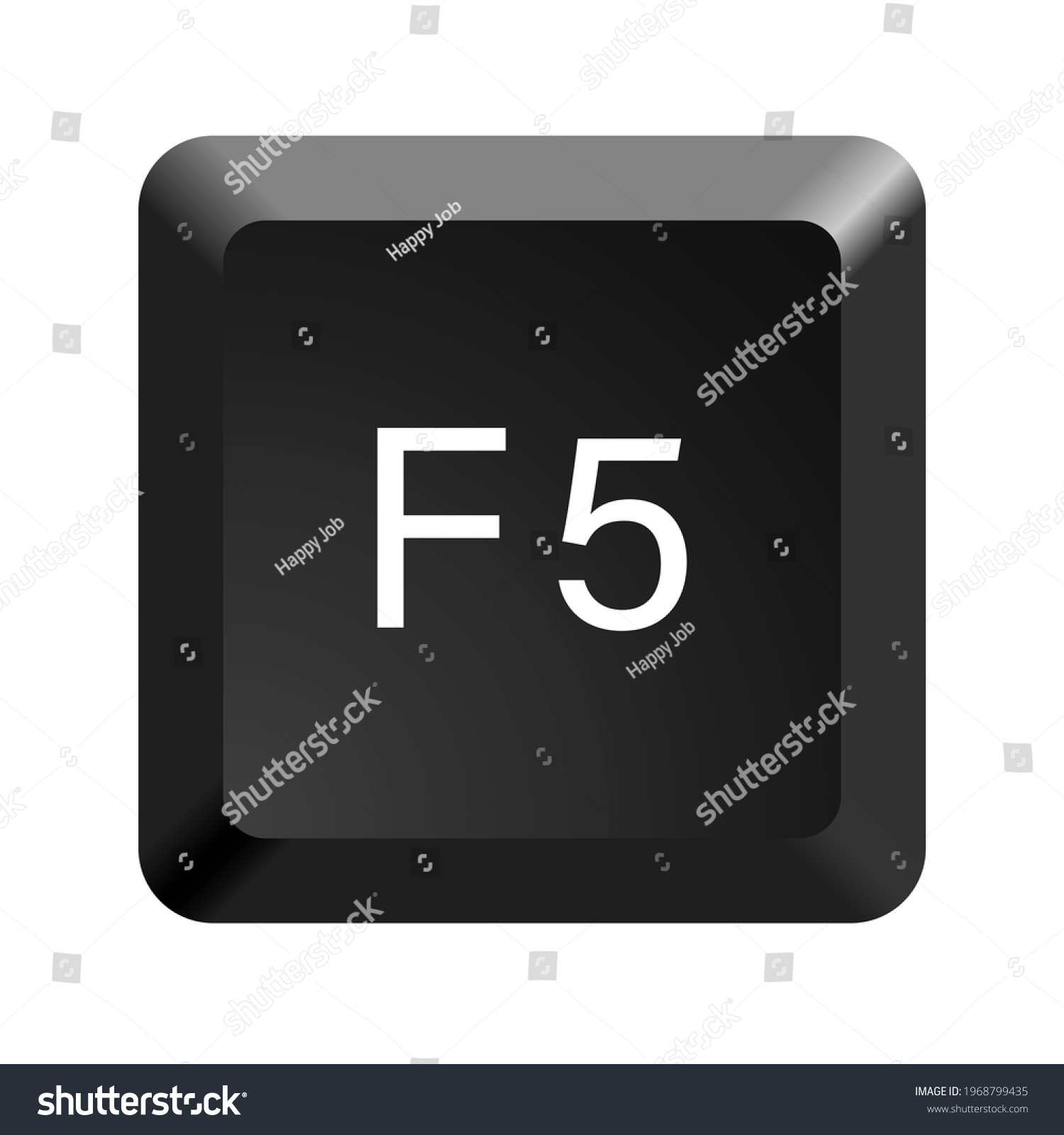 Key F5 Symbol Black Computer Keyboard Stock Vector (Royalty Free