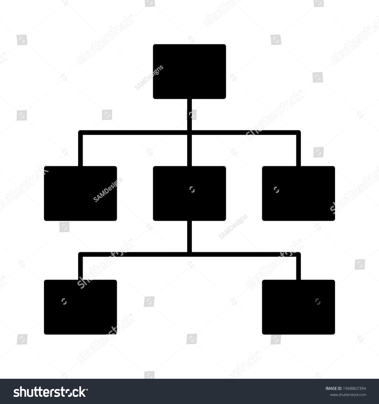 Hierarchy Roadmap Scheme Icon Vector Image Stock Vector (Royalty Free ...