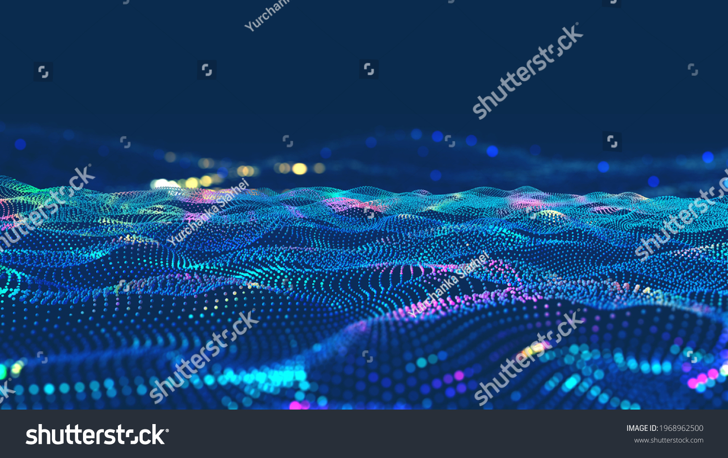 Cyber Big Data Flow Blockchain Data Stock Illustration 1968962500 ...