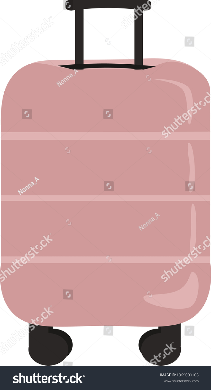 Pink Suitcase Vector Illustration Isolated On Stock Vector Royalty Free 1969000108 Shutterstock 