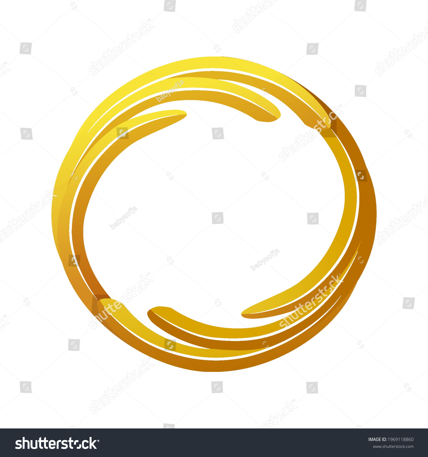 Gold Game Avatar Round Frame Template Stock Vector (Royalty Free ...