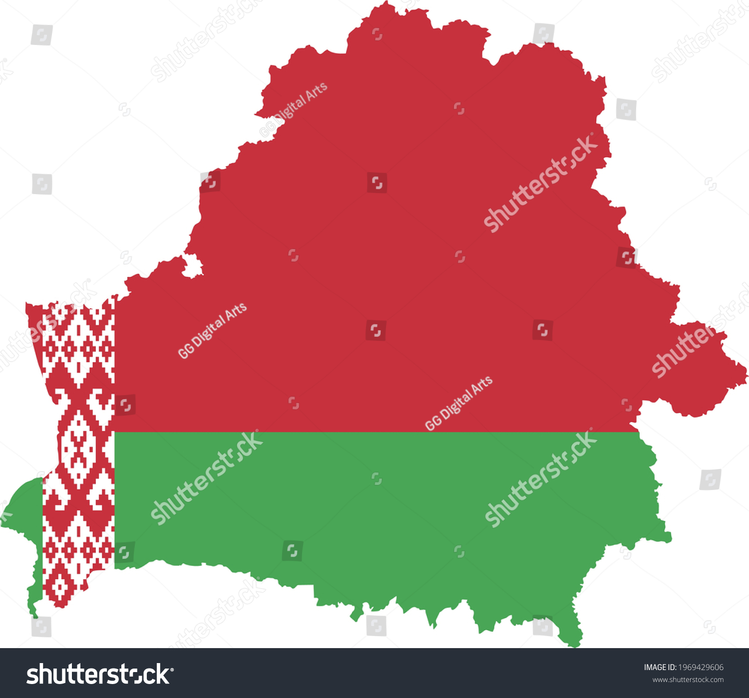 Map Flag Belarus Vector Editable Flags Stock Vector (Royalty Free ...