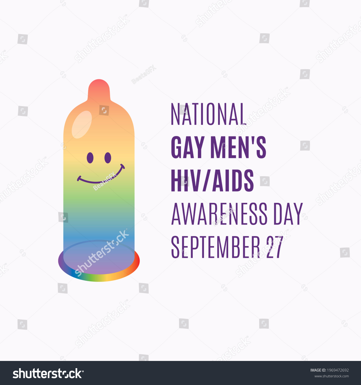 National Gay Mens Hiv Aids Awareness Stock Illustration 1969472692