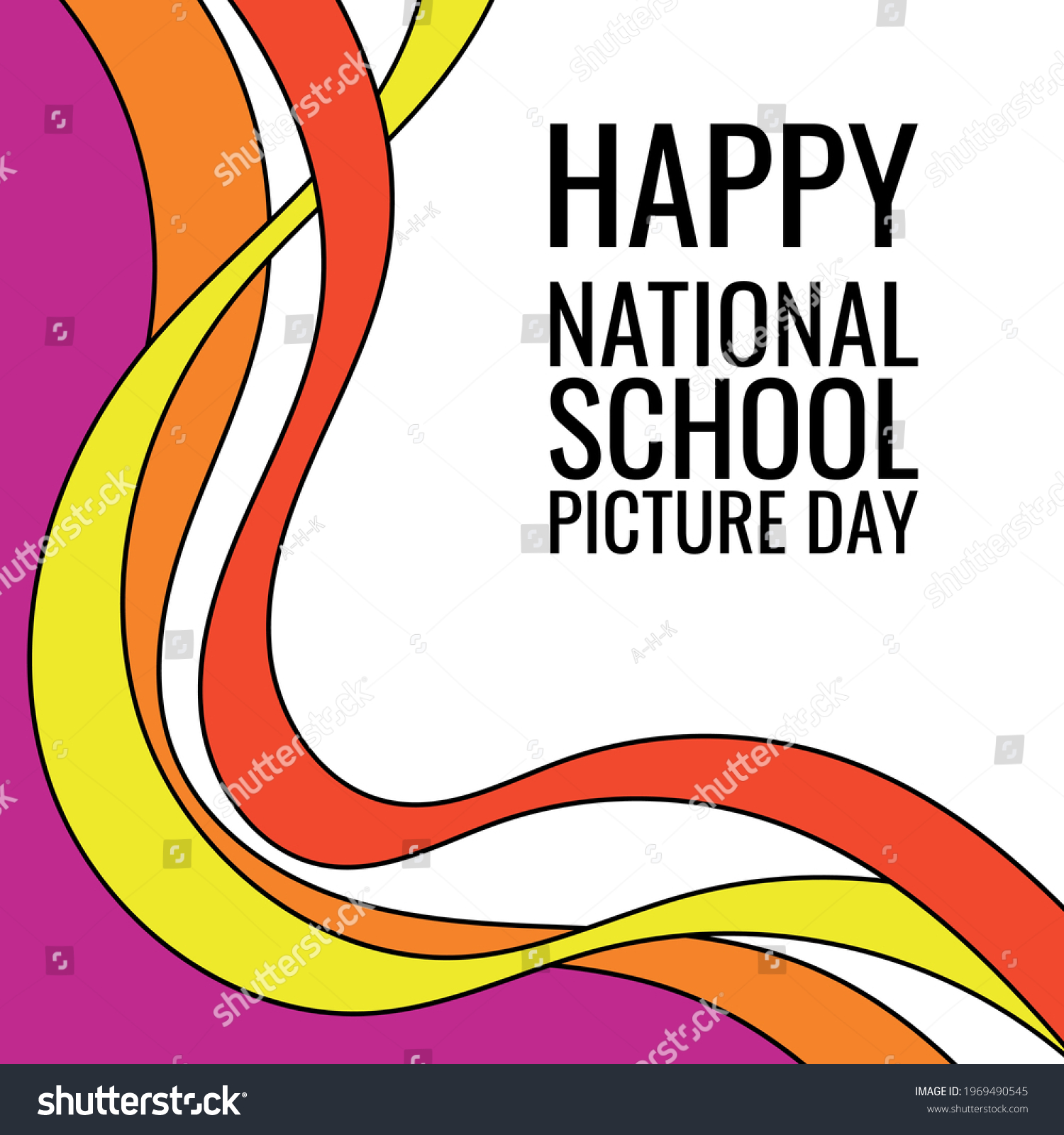 National School Picture Day Geometric Design Stock Vector (Royalty Free