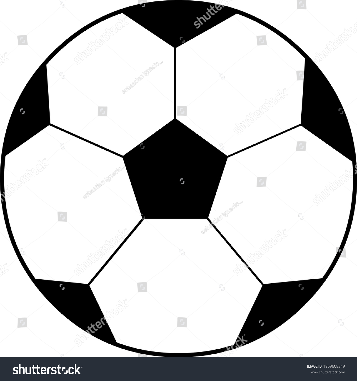 Vector Emoticon Illustration Soccer Football Ball Stock Vector (Royalty ...