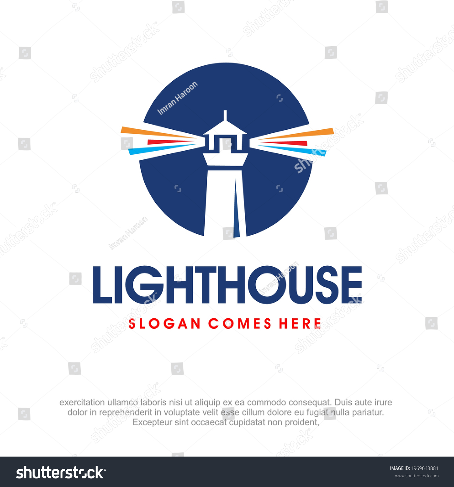 Lighthouse Logo Design Template Lighthouse Colorful Stock Vector ...