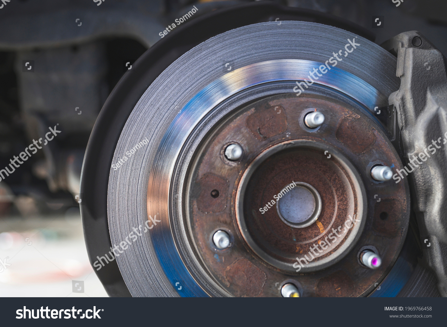 Closeup Car Brake Rotor Wear Patterns Stock Photo 1969766458 Shutterstock