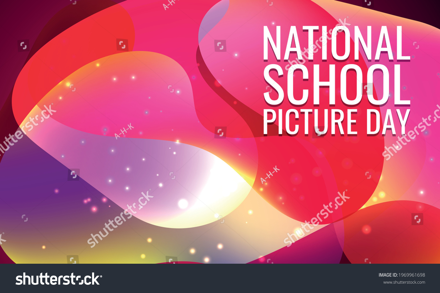 National School Picture Day Geometric Design Stock Vector (Royalty Free