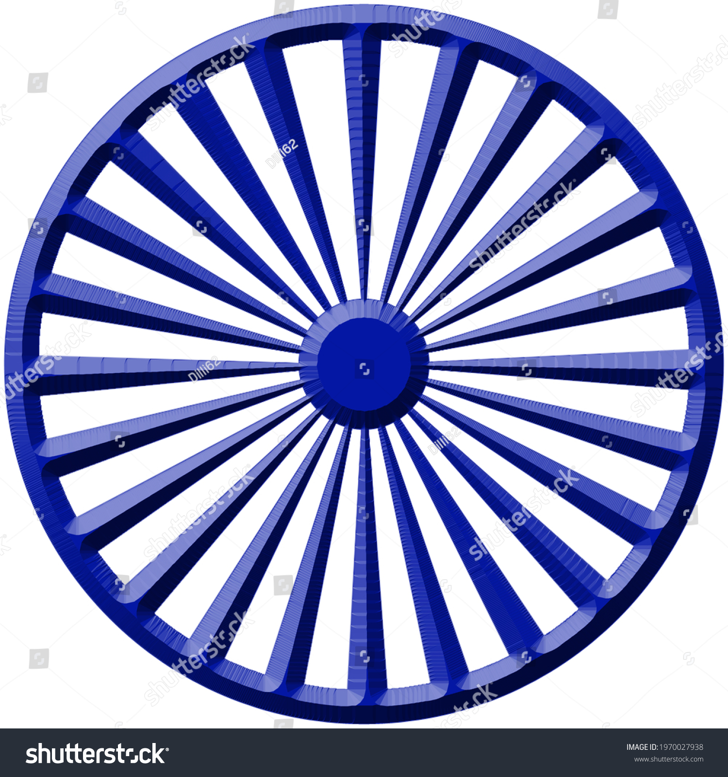 D Illustration Indian National Flag Wheel Stock Illustration Shutterstock