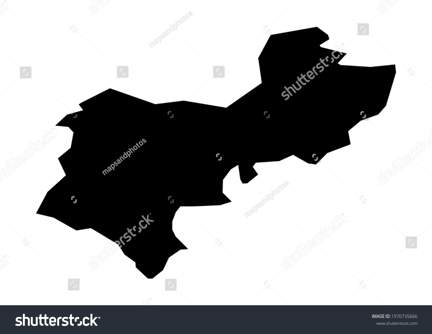 Fully Editable Detailed Vector Map Central Stock Vector (Royalty Free ...