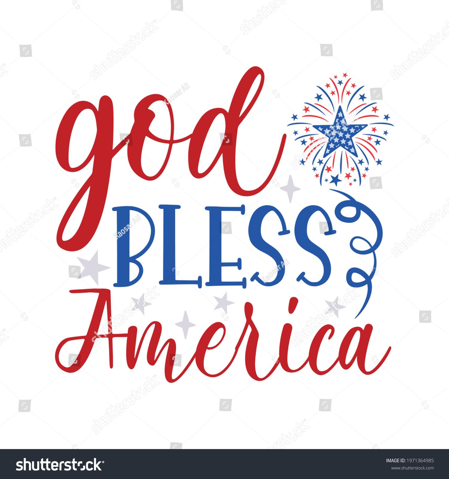 God Bless America Vector Arts Stock Vector (royalty Free) 1971364985 