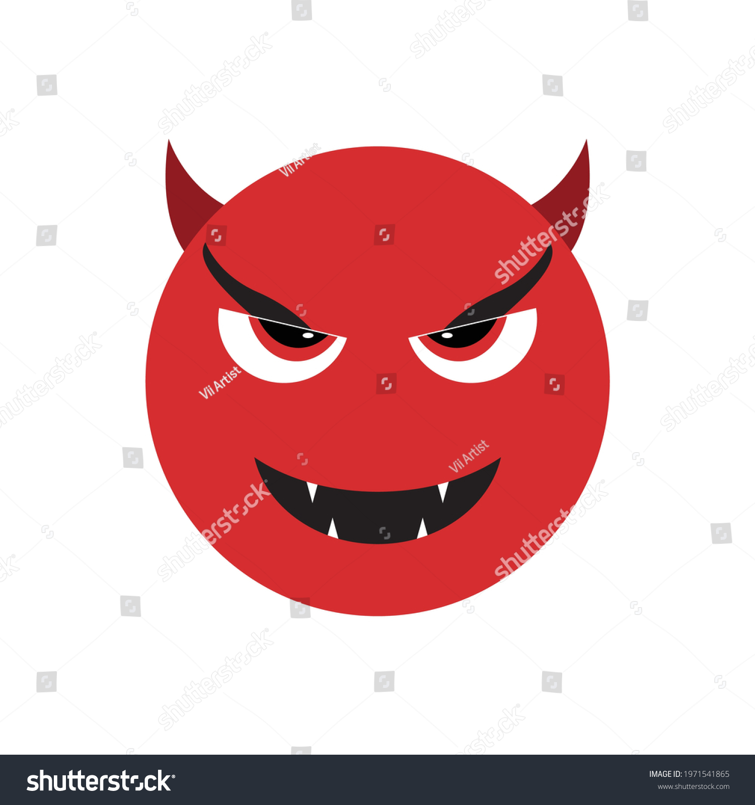 Evil Face Badness Upset Angry Symbol Stock Vector (royalty Free 