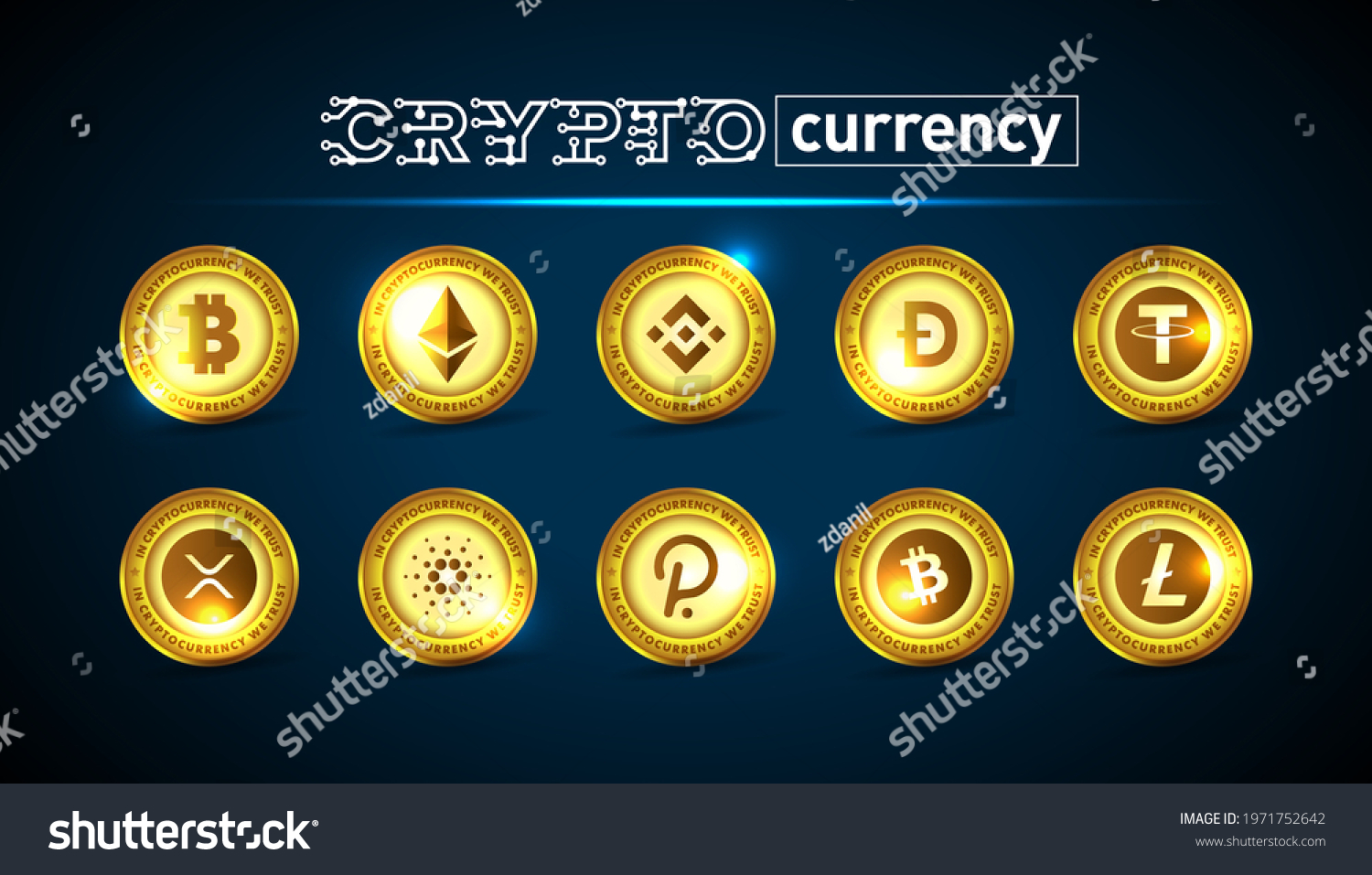 crypto currency gold logos