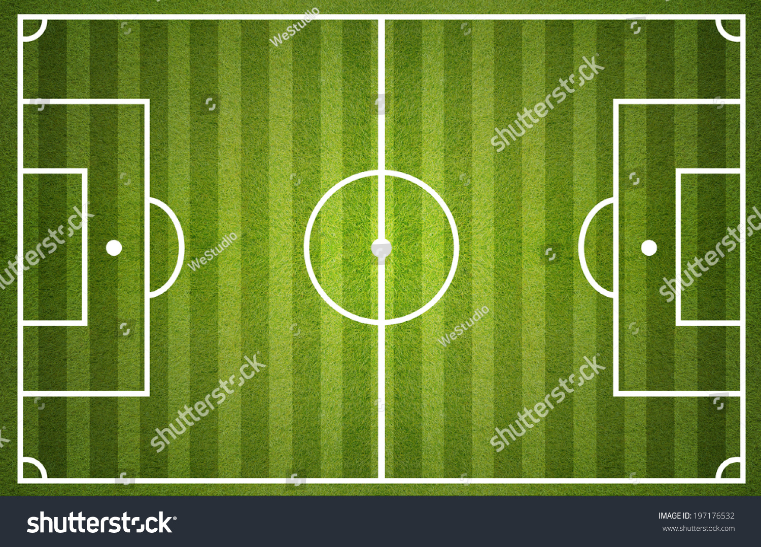 Green Soccer Field Top View Stock Illustration 197176532 | Shutterstock