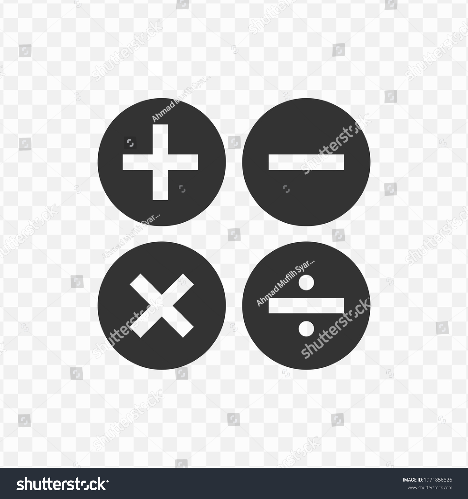 Transparent Mathematics Icon Png Vector Illustration Stock Vector ...