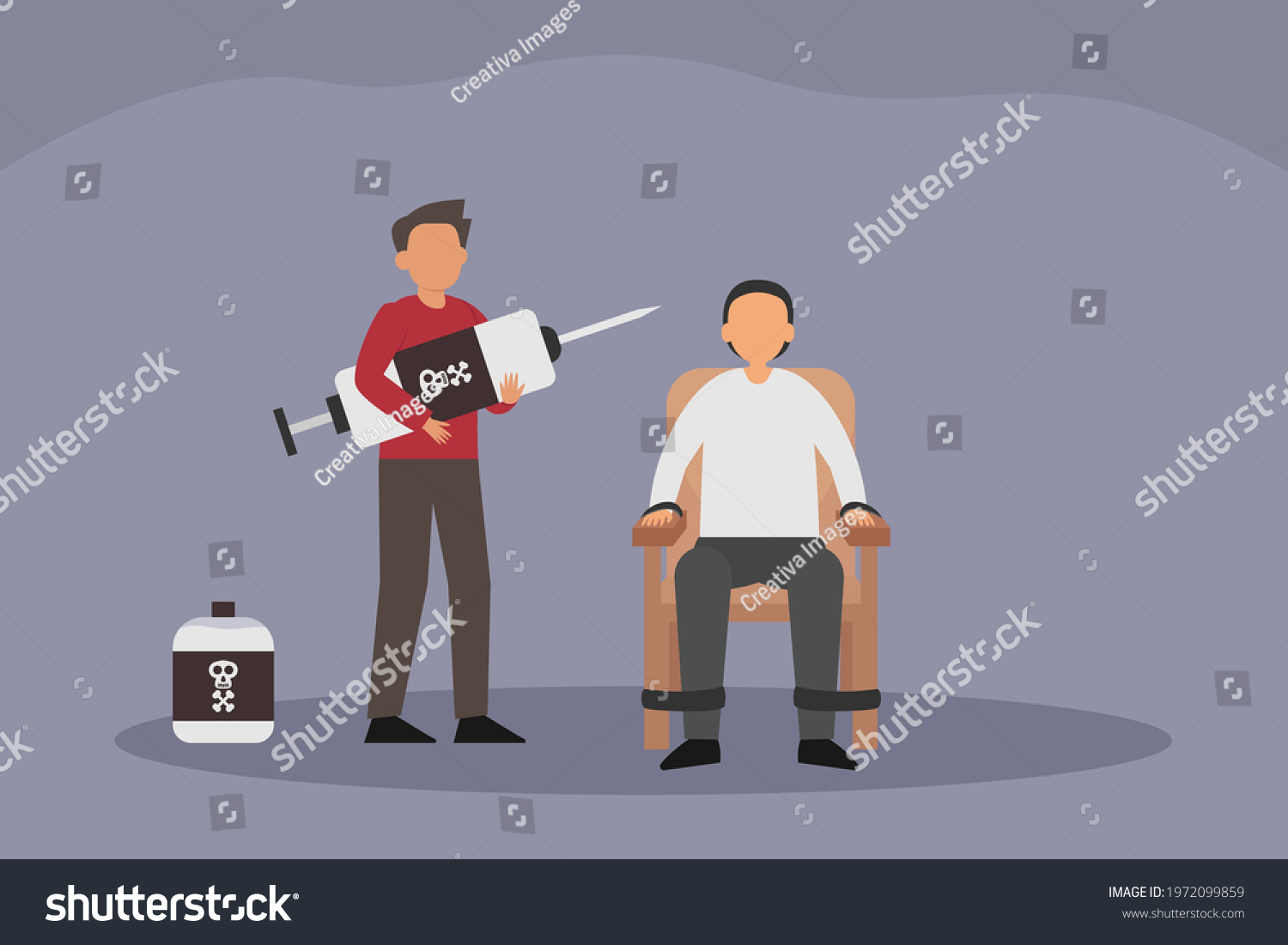 Death Penalty Vector Concept Executor Giving Stock Vector (Royalty Free ...