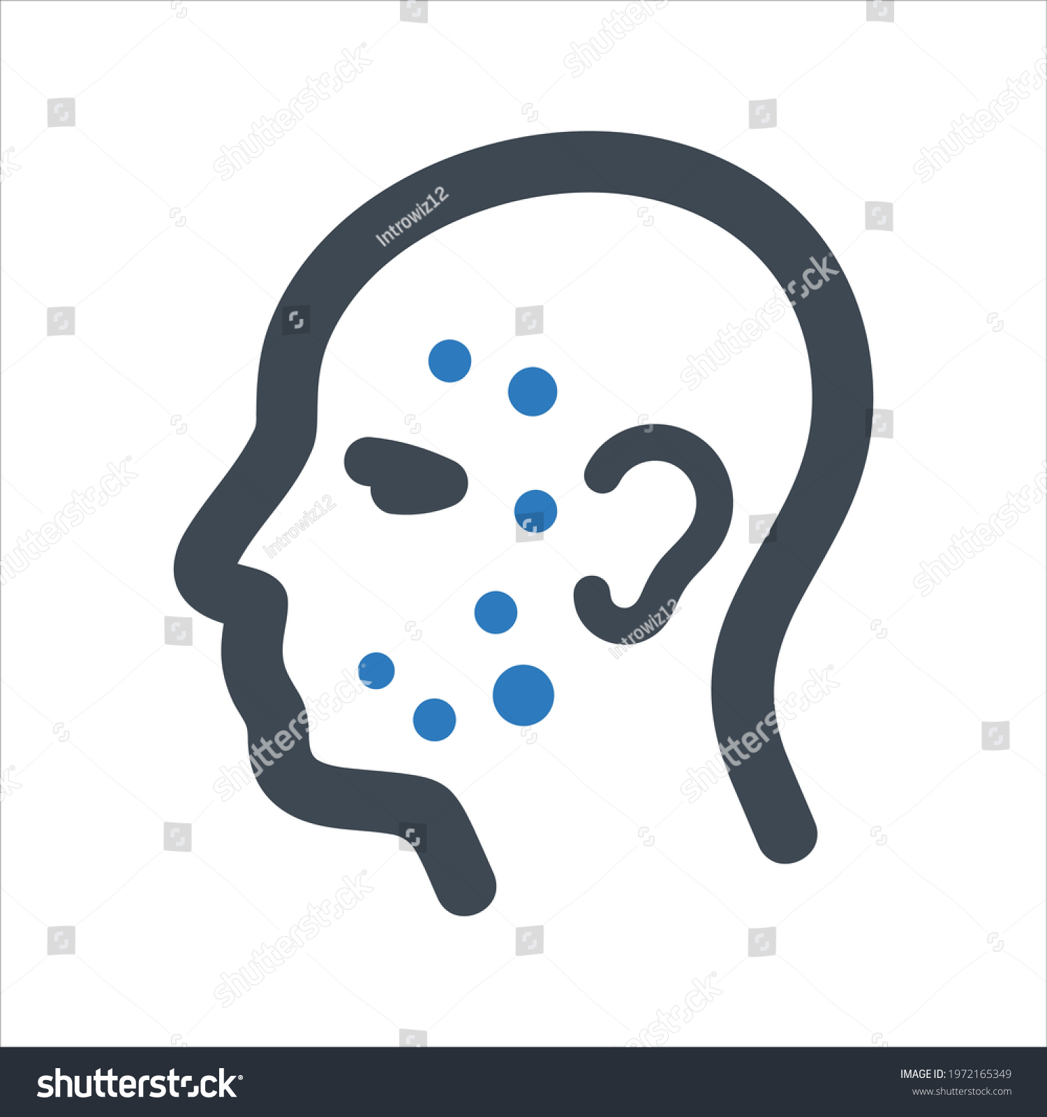 Facial Spots Icon Dermatology Icon Vector Stock Vector (Royalty Free ...