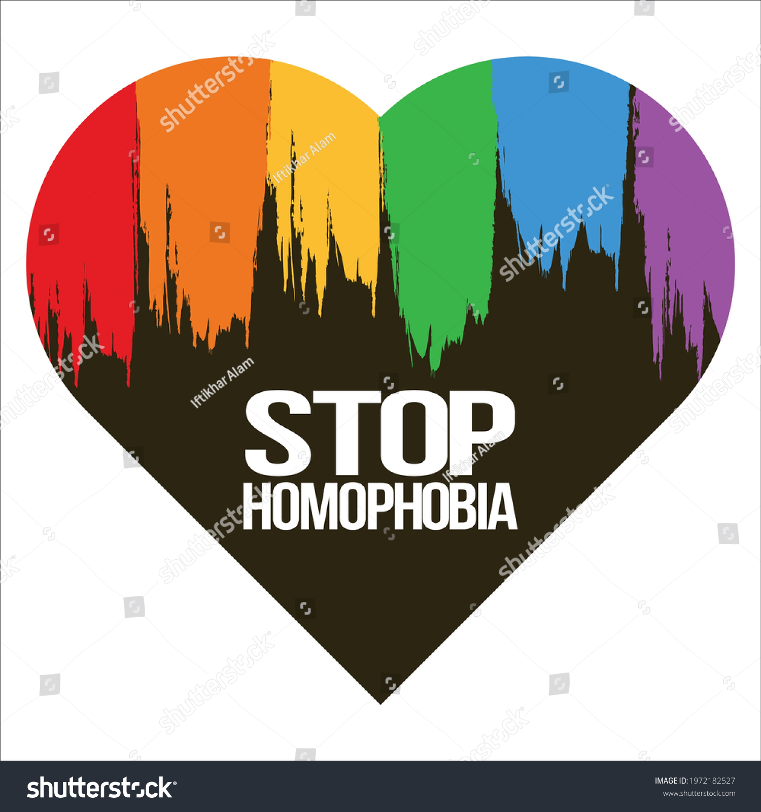 Stop Homophobia White Text Effect Lgbt 스톡 벡터 로열티 프리 1972182527 Shutterstock