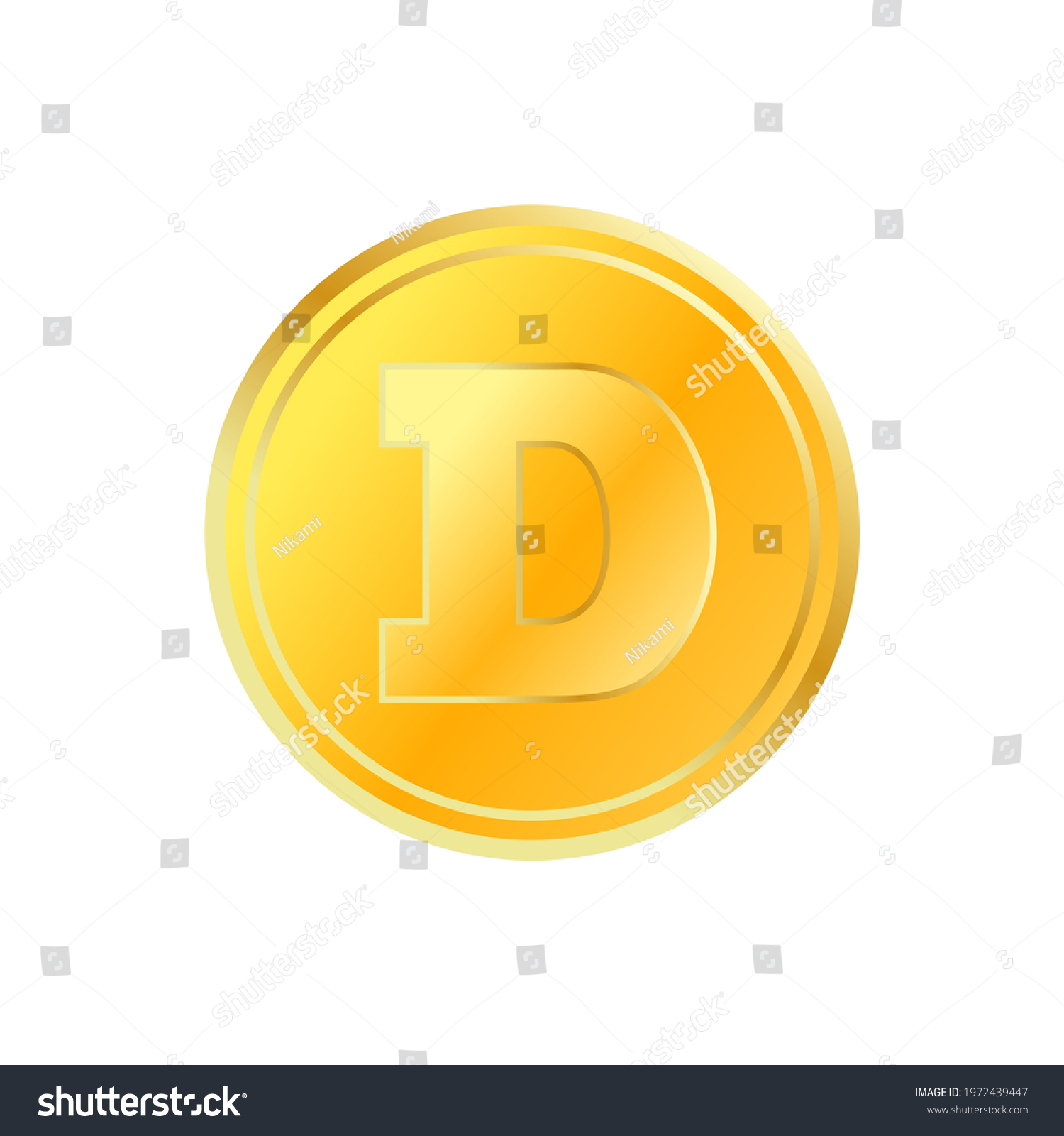 Dogecoin Vector Icon Coin Symbol Logo Stock Vector (Royalty Free ...