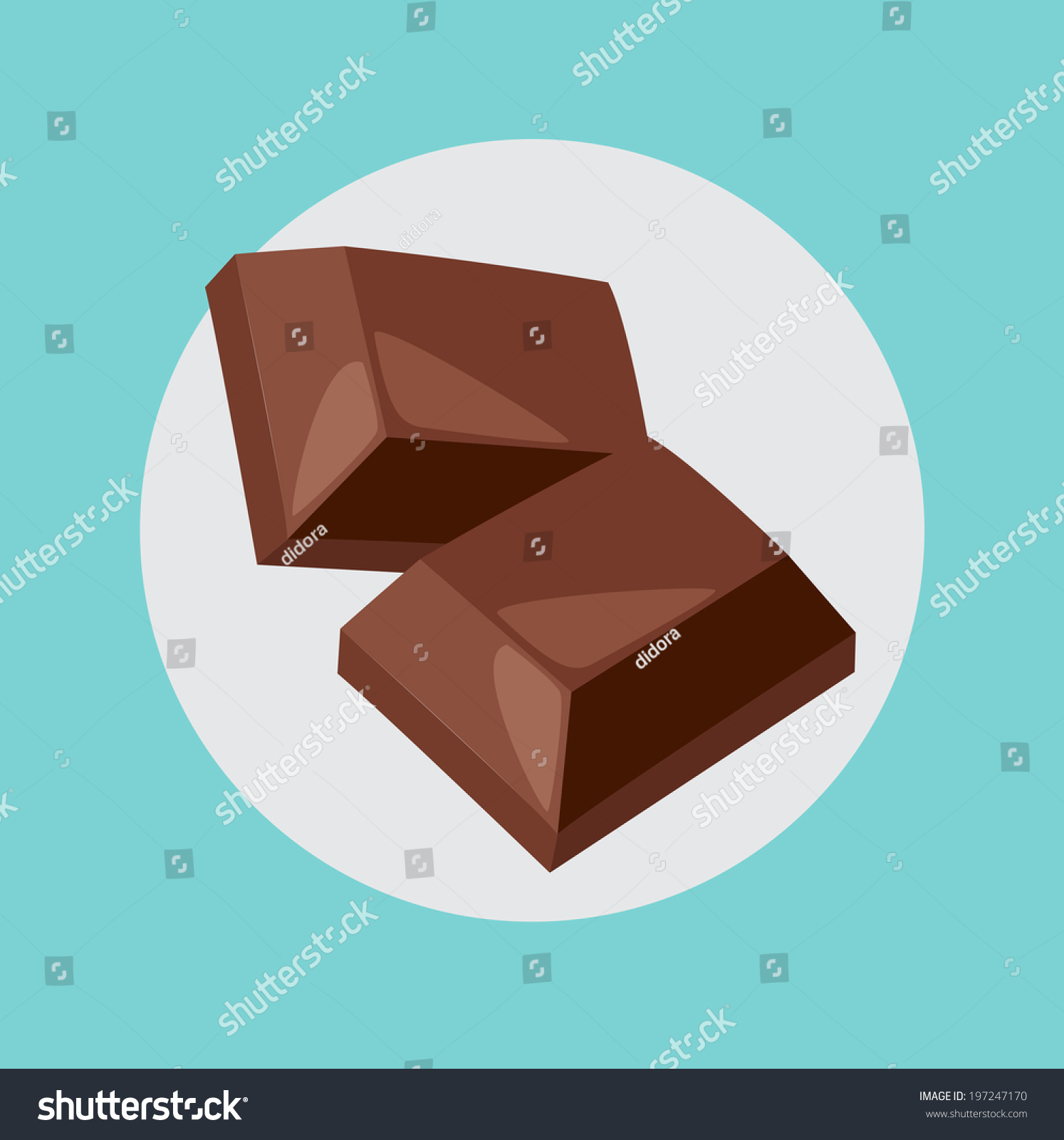 Кусок шоколада вектор
