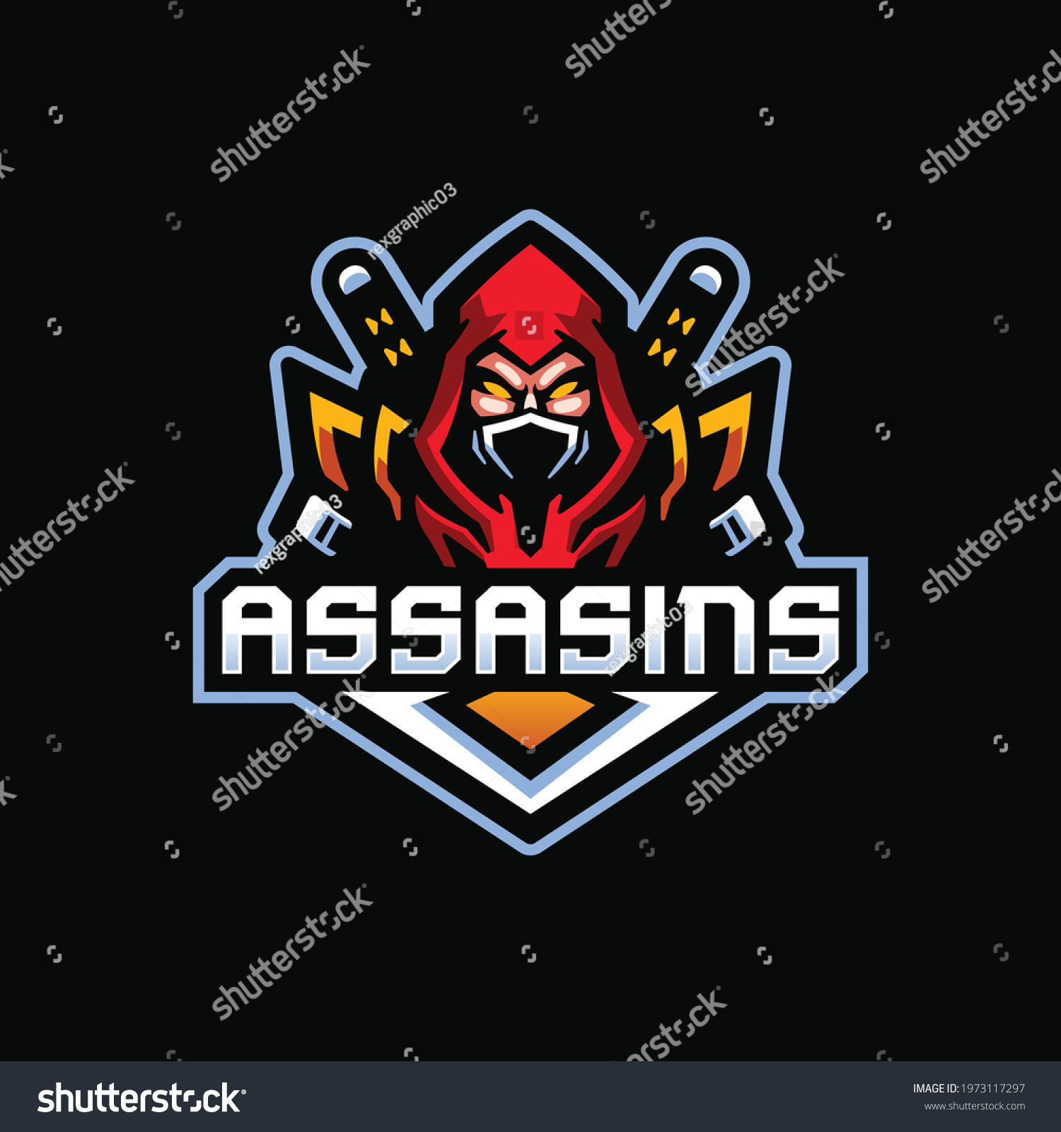 Ninja Assassins Mascot Logo Ninja Esport Stock Vector Royalty Free 1973117297 Shutterstock