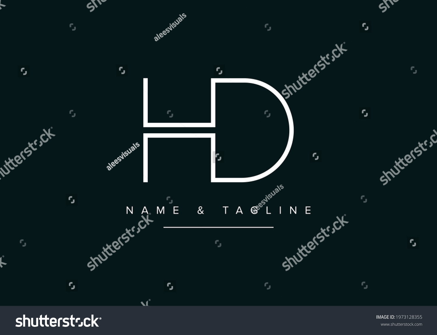 Alphabet Letters Monogram Logo Hd Dh Stock Vector (Royalty Free ...