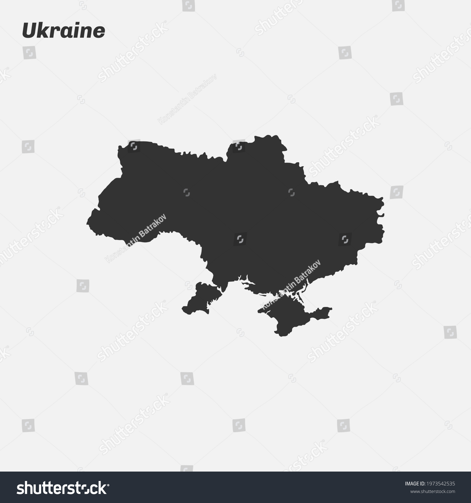 Ukraine Map Silhouette Vector Illustration Stock Vector (Royalty Free ...