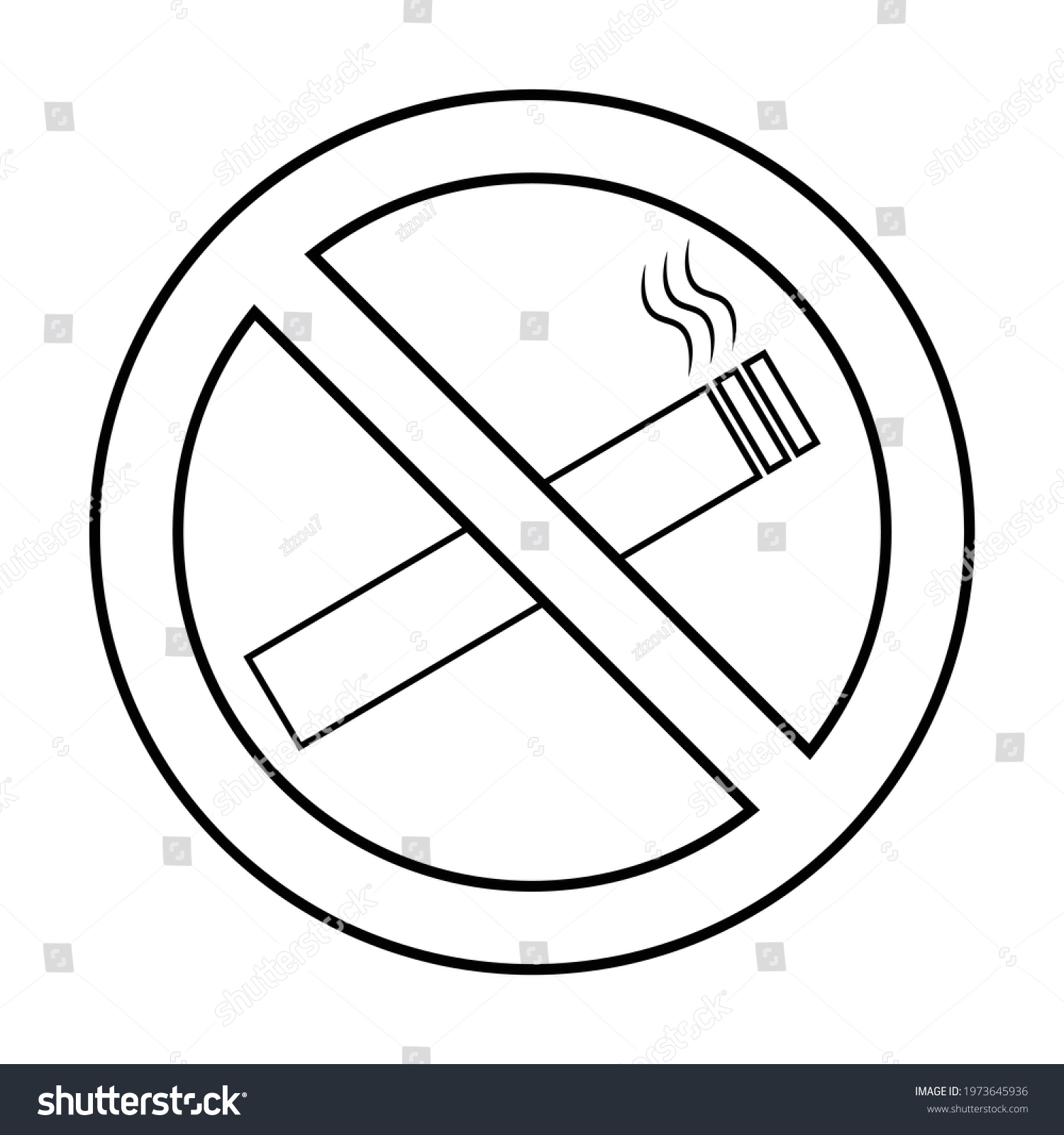 No Smoking Signs Icons Vector Illustration Stock Vector Royalty Free 1973645936 Shutterstock 1300