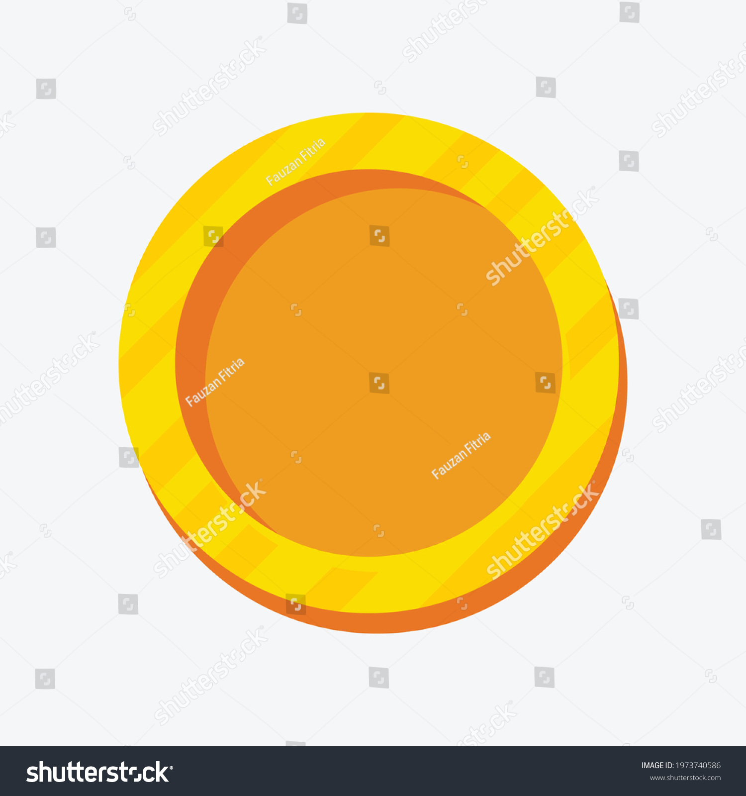 Gold Coin Vector Illustration Flat Cartoon Stock Vector (Royalty Free