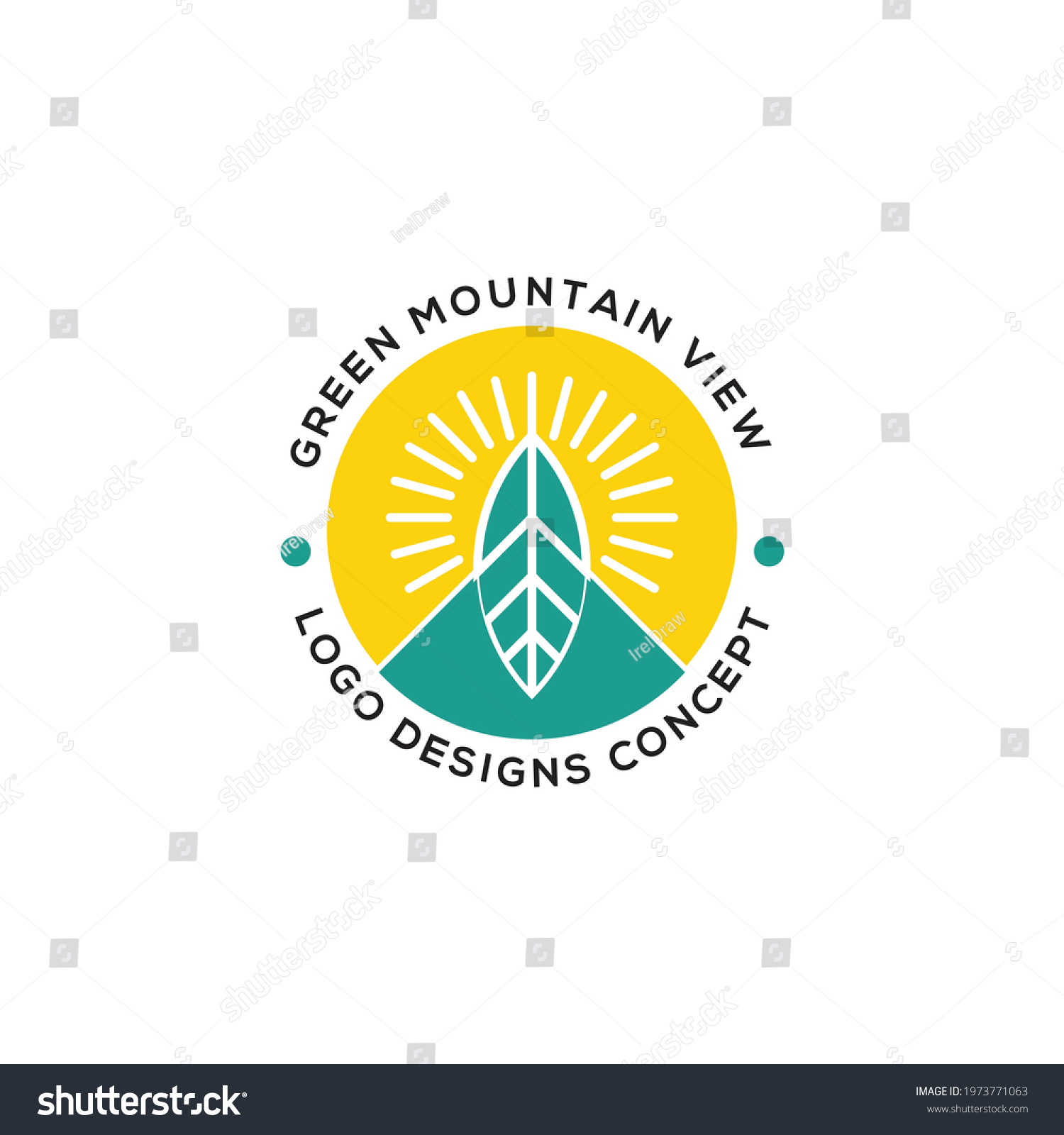 Mountain View Logo Design Concept Inspiration Stock Vector (royalty 