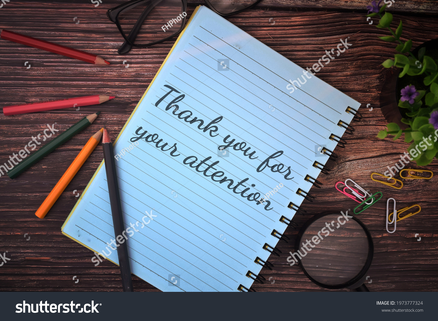 Top View Thank You Your Attention Stock Photo 1973777324 | Shutterstock