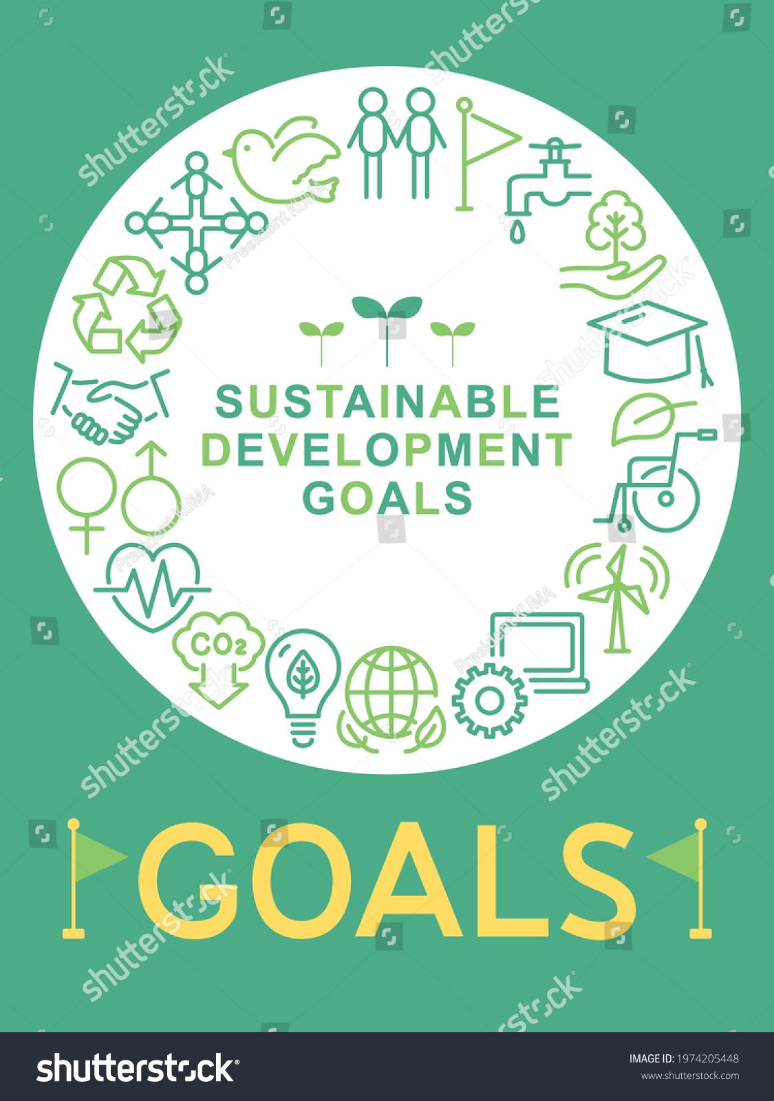 Sdgs Goals Vector Icon Card Sustainable Stock Vector Royalty Free 1974205448 Shutterstock 5759