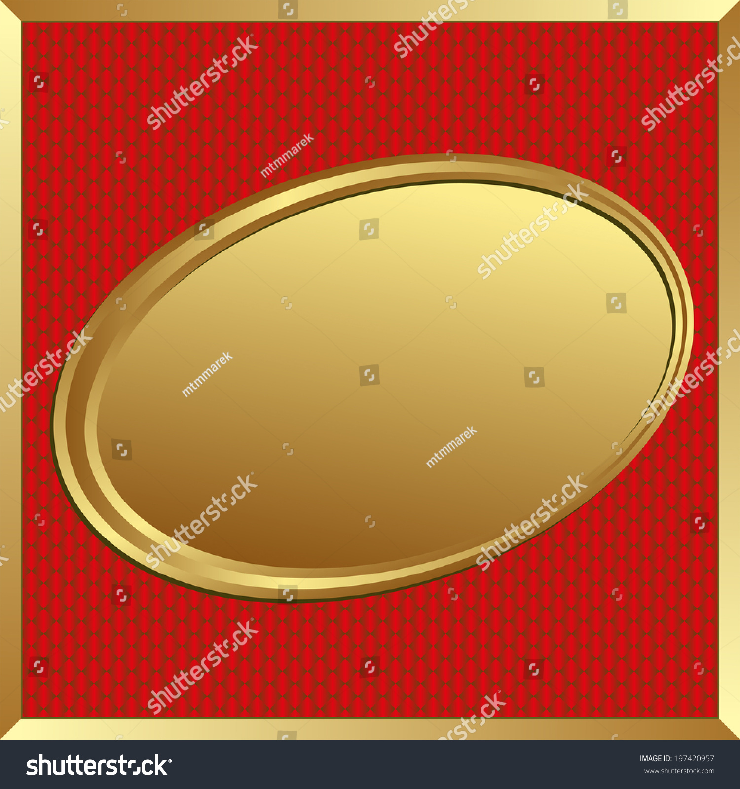 Red Gold Background Frame Stock Vector (Royalty Free) 197420957
