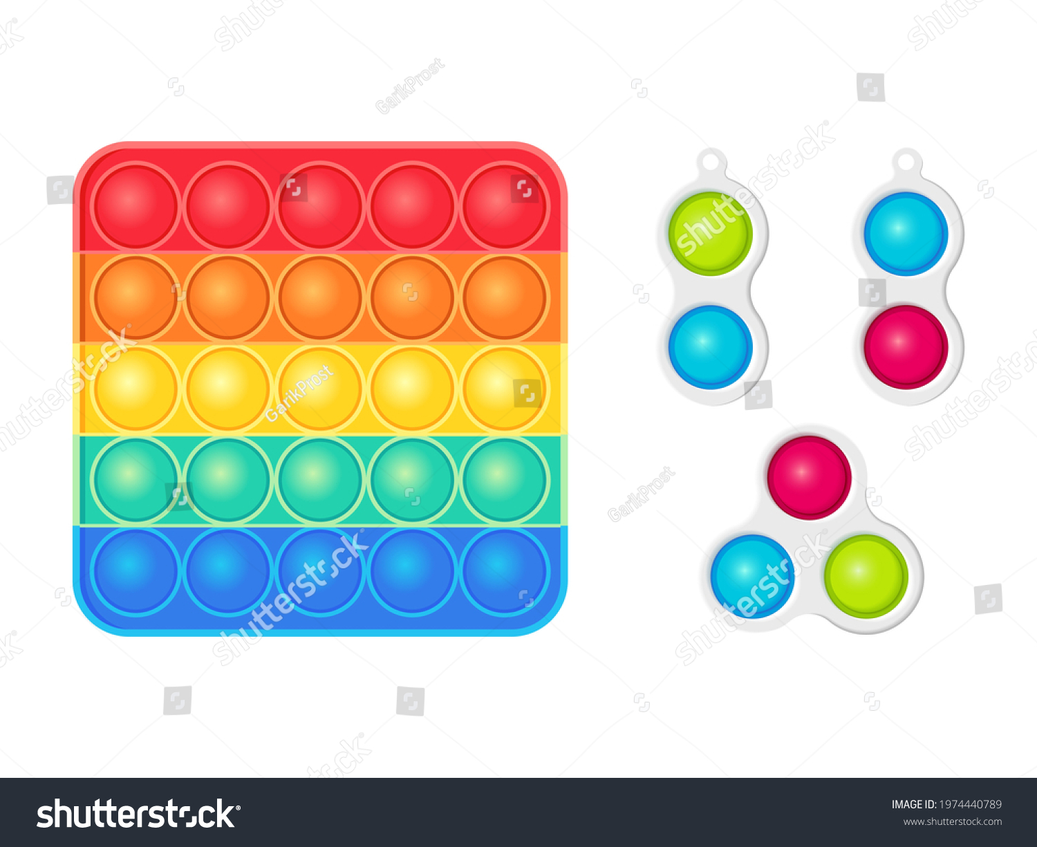 Antistress Toys Fidget Sensory Pop Simple Stock Vector (royalty Free 