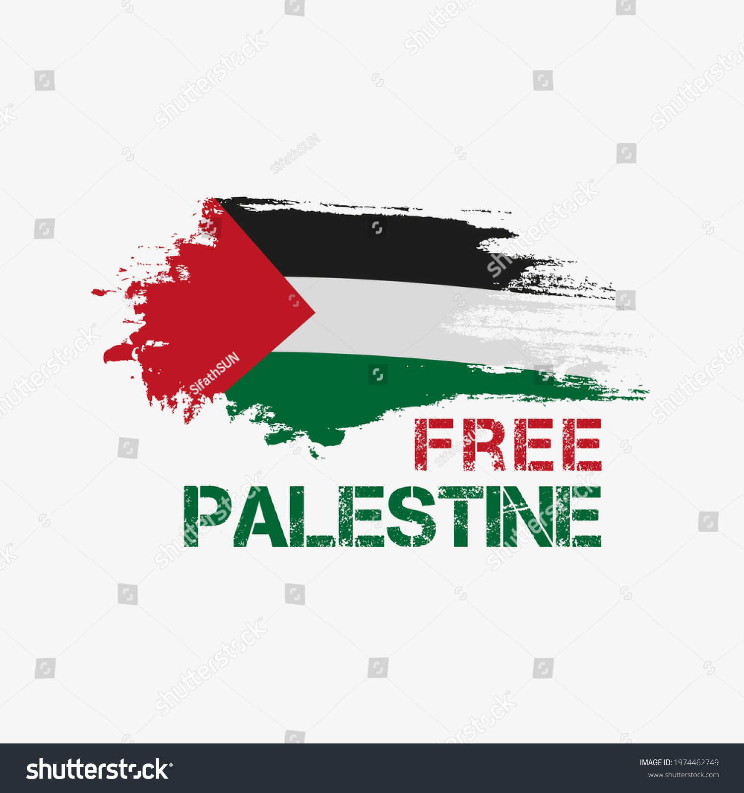 Free Palestine Brush Vector Illustration Stock Vector (Royalty Free ...