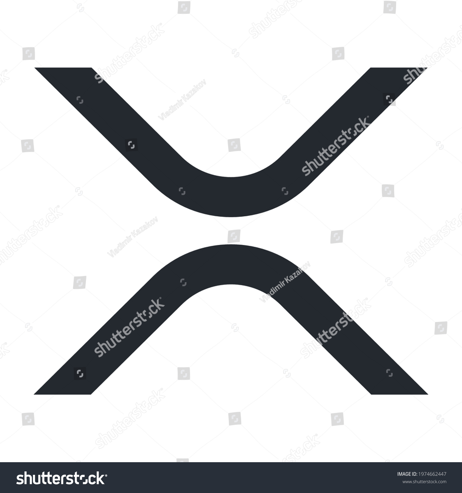 Ripple Xrp Token Symbol Cryptocurrency Logo Stock Vector (Royalty Free ...