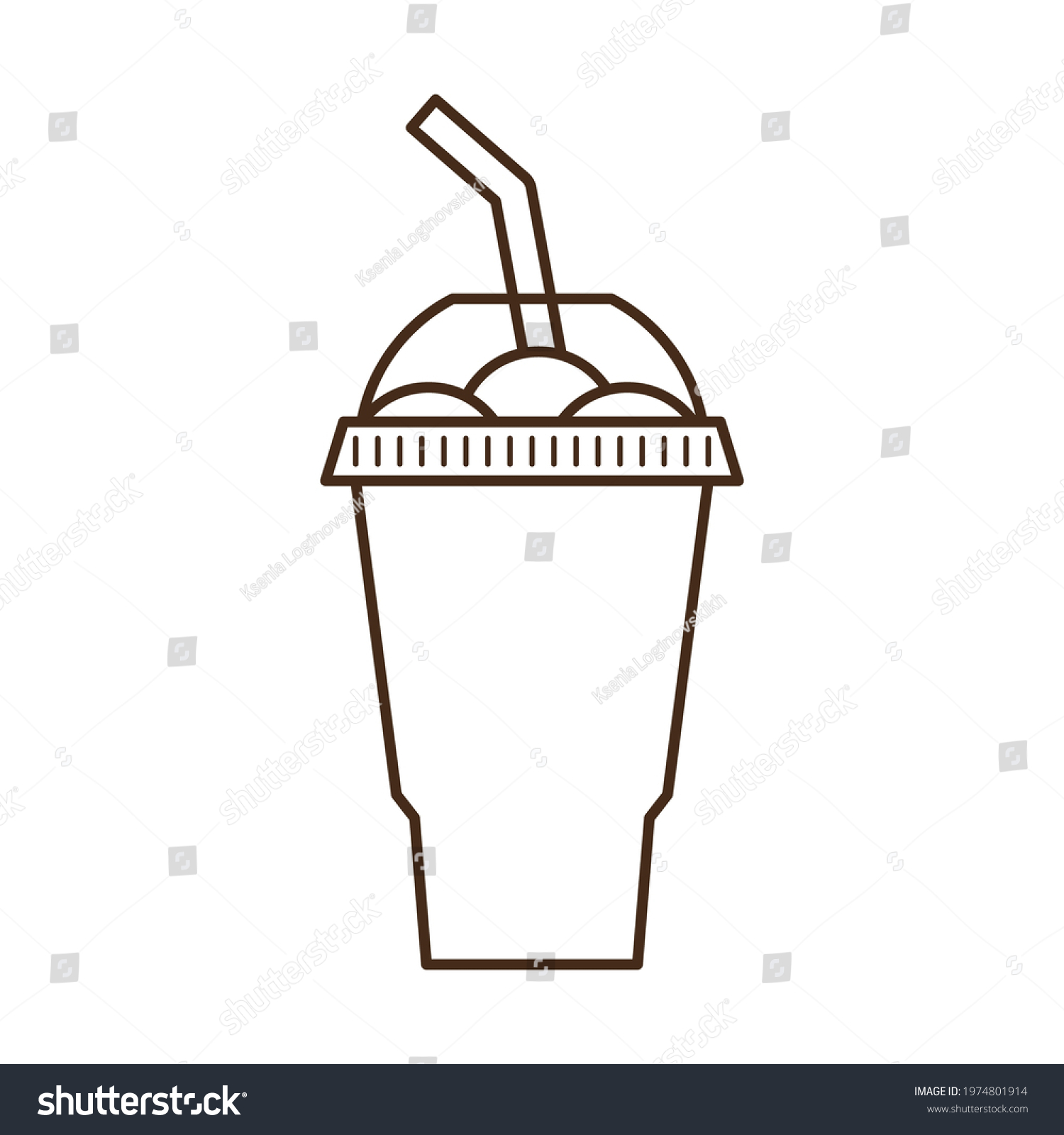 Vector Slush Drink Isolated Icon Cartoon 库存矢量图（免版税）1974801914 Shutterstock 1739